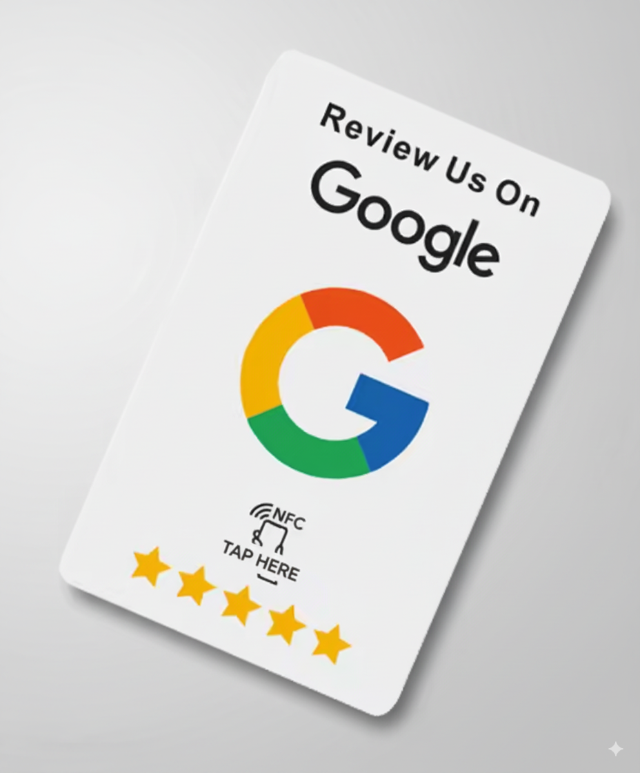 Tarjeta NFC personalizada para reseñas de Google
